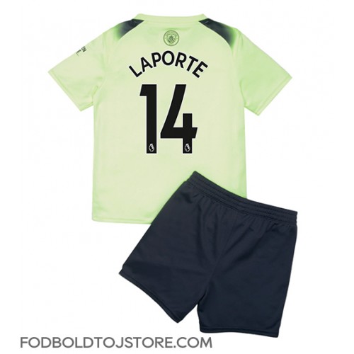Manchester City Aymeric Laporte #14 Tredje sæt Børn 2022-23 Kortærmet (+ Korte bukser)